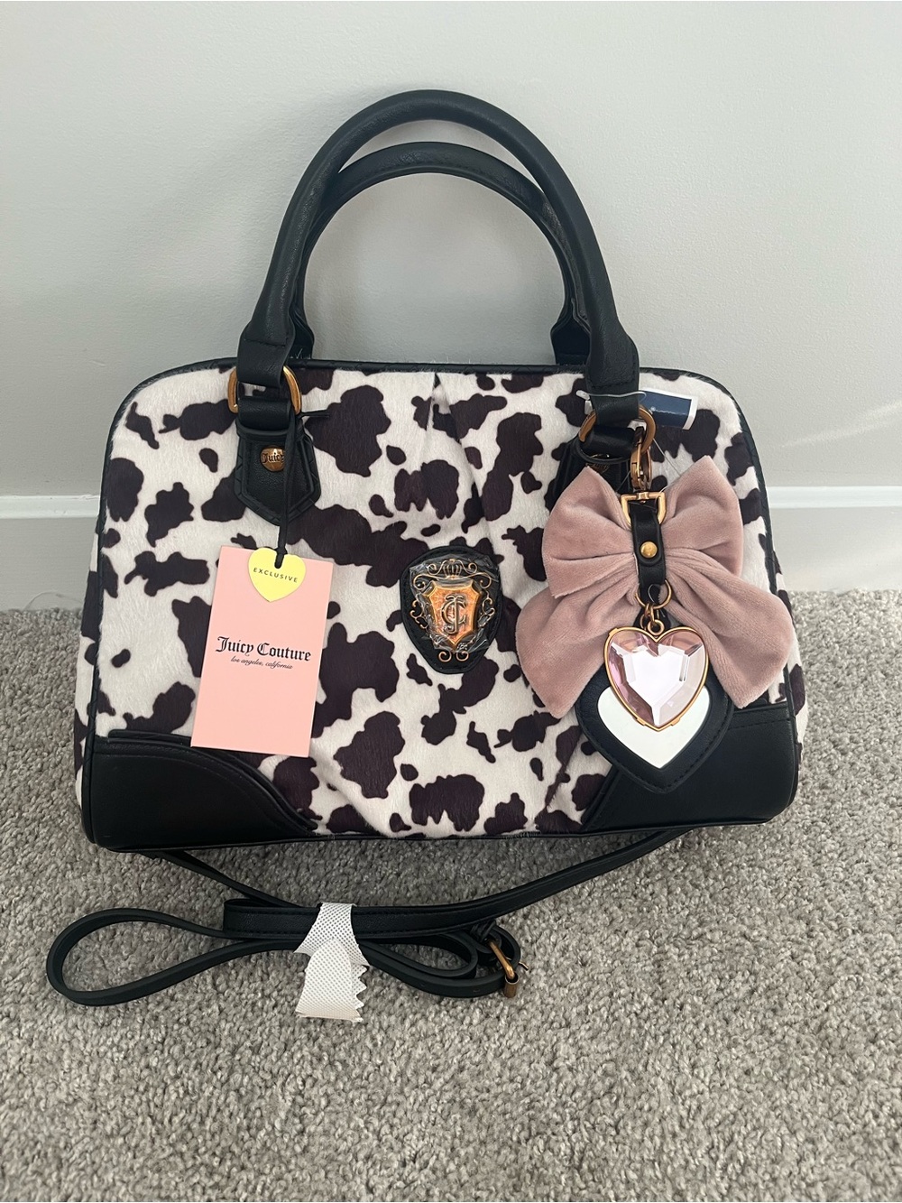 NWT Juicy Couture Romance cow satchel
